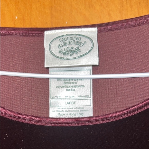 Elegant Laura Ashley Burgundy Velvet Maxi Dress - Picture 5 of 5